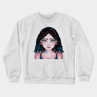 Anime girl portrait Crewneck Sweatshirt